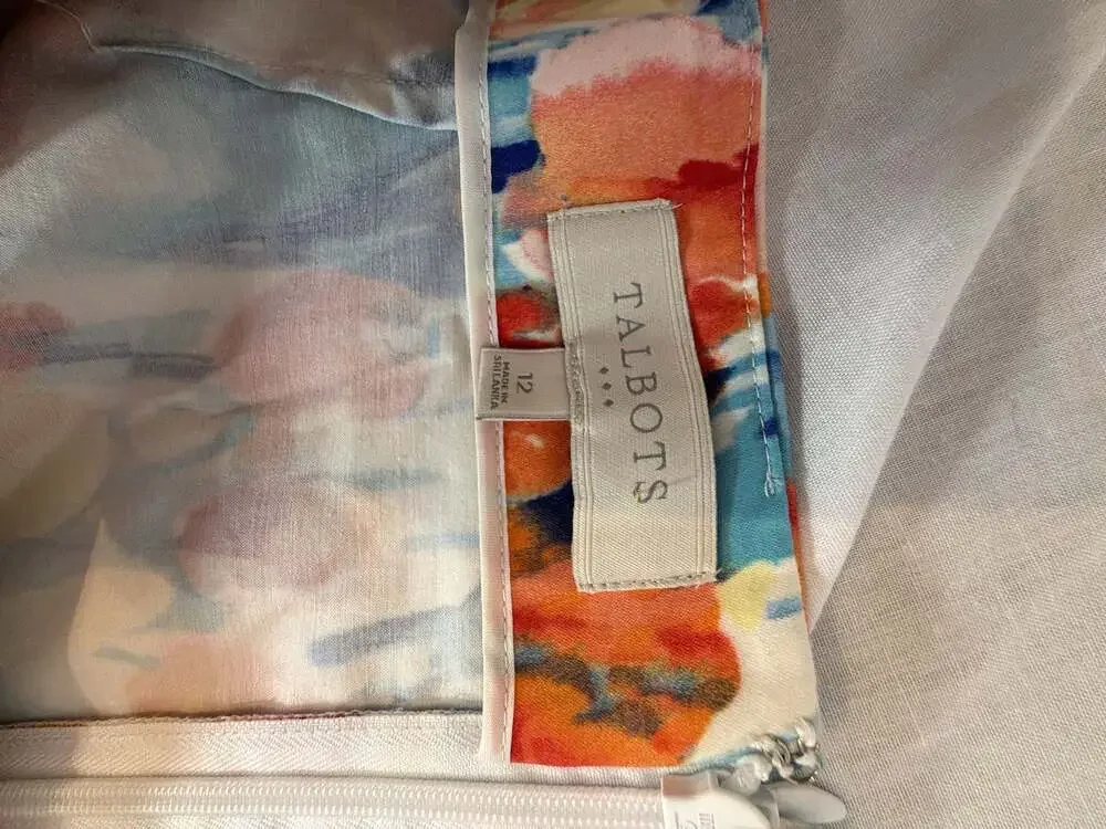 Talbots Floral Print Pencil Skirt Size 12 - Picture 2 of 5